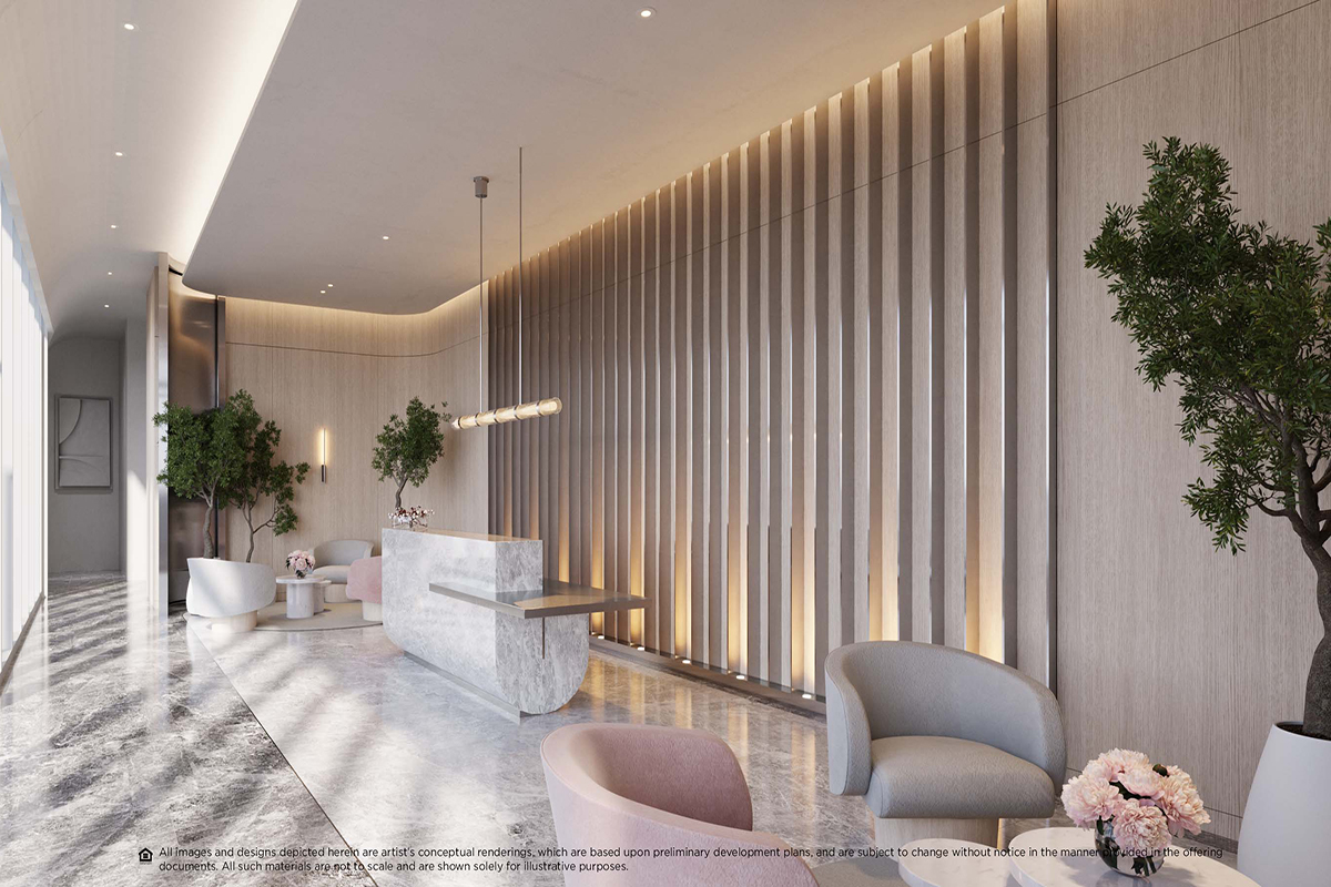 Rendering of La Baia Lobby