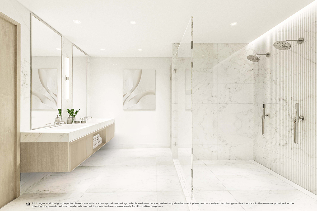 Rendering of La Baia Master Bathroom