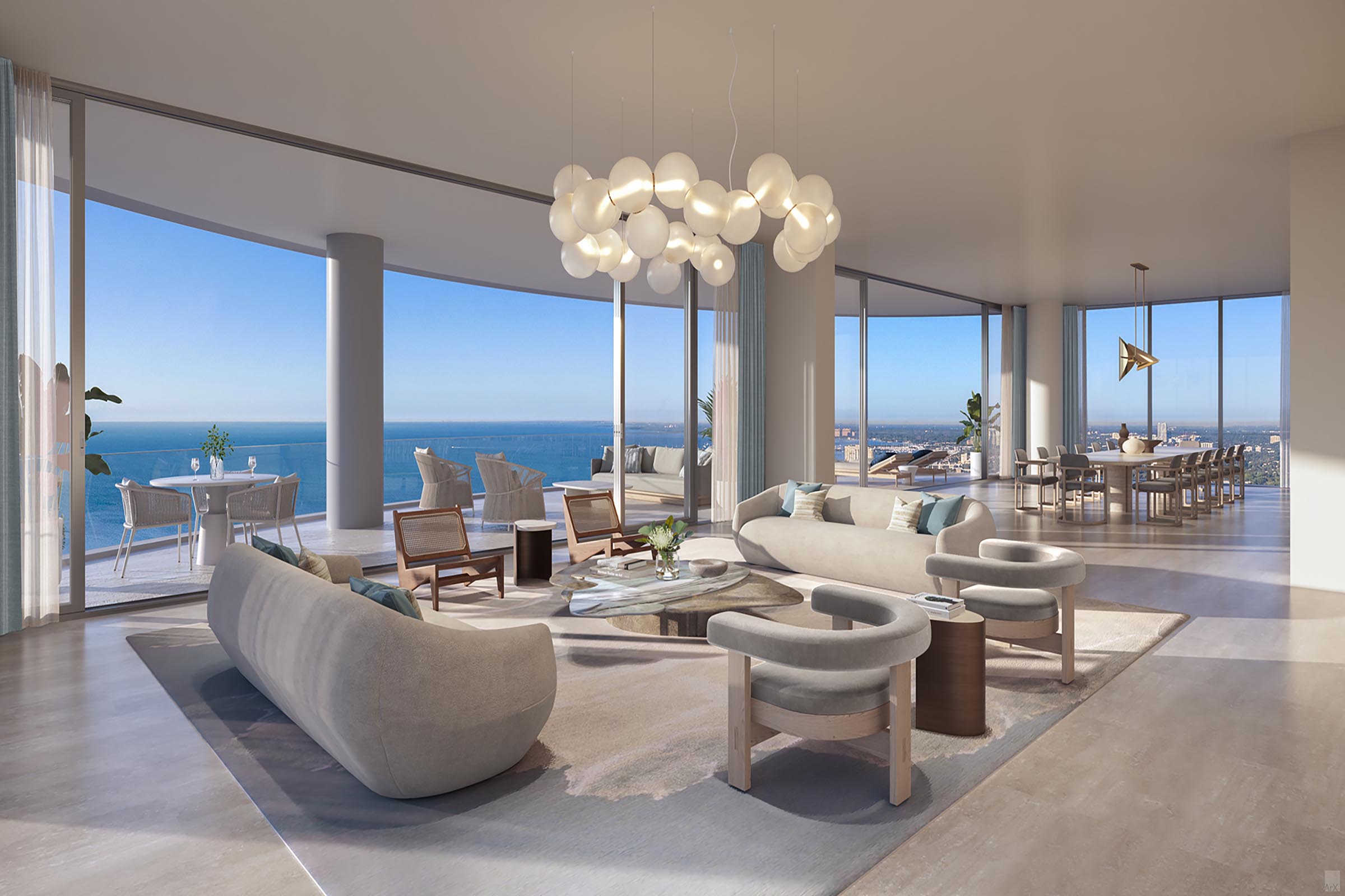 Rendering of St Regis Residences Miami Brickell Living