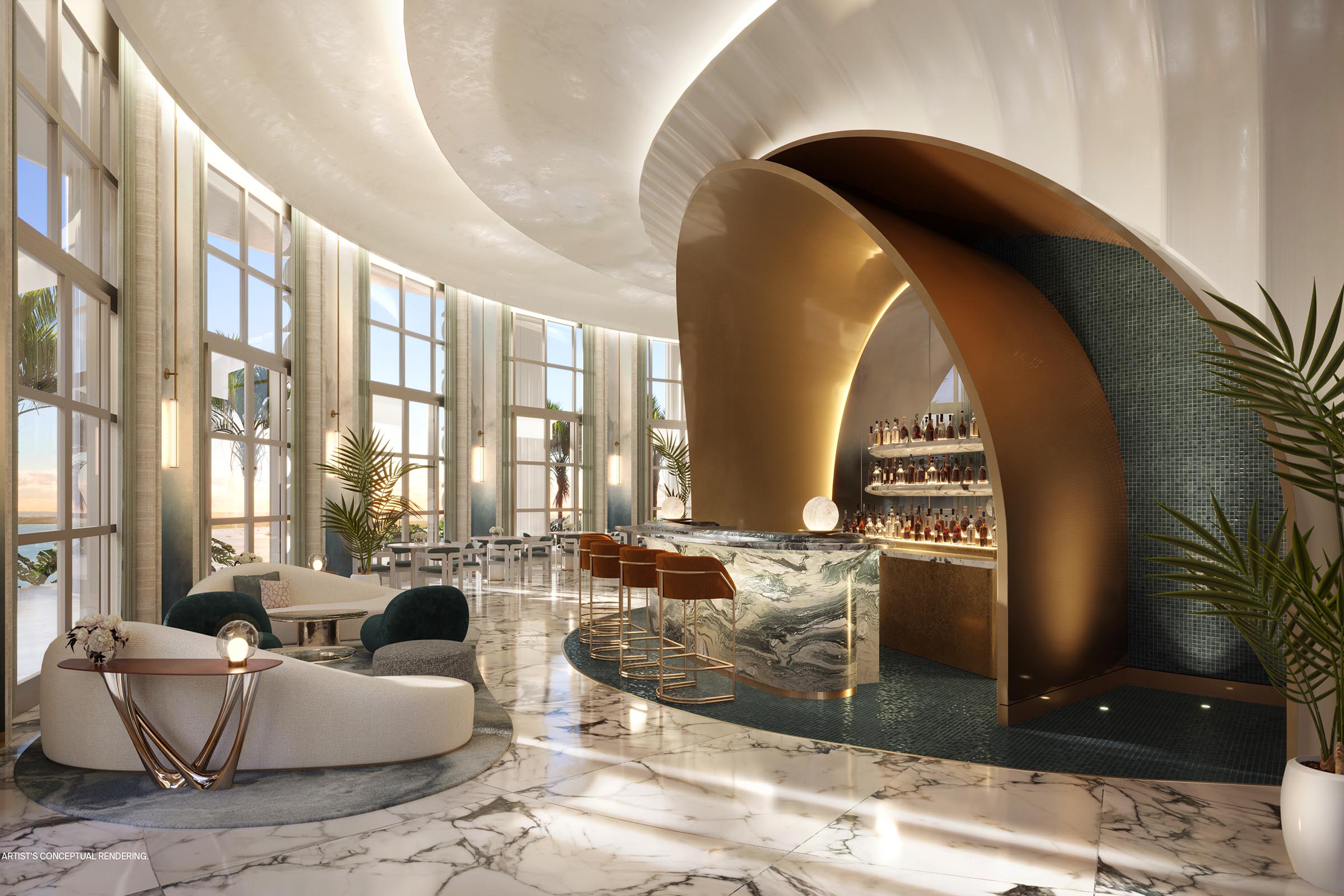 Rendering of St Regis Residences Miami Restaurant